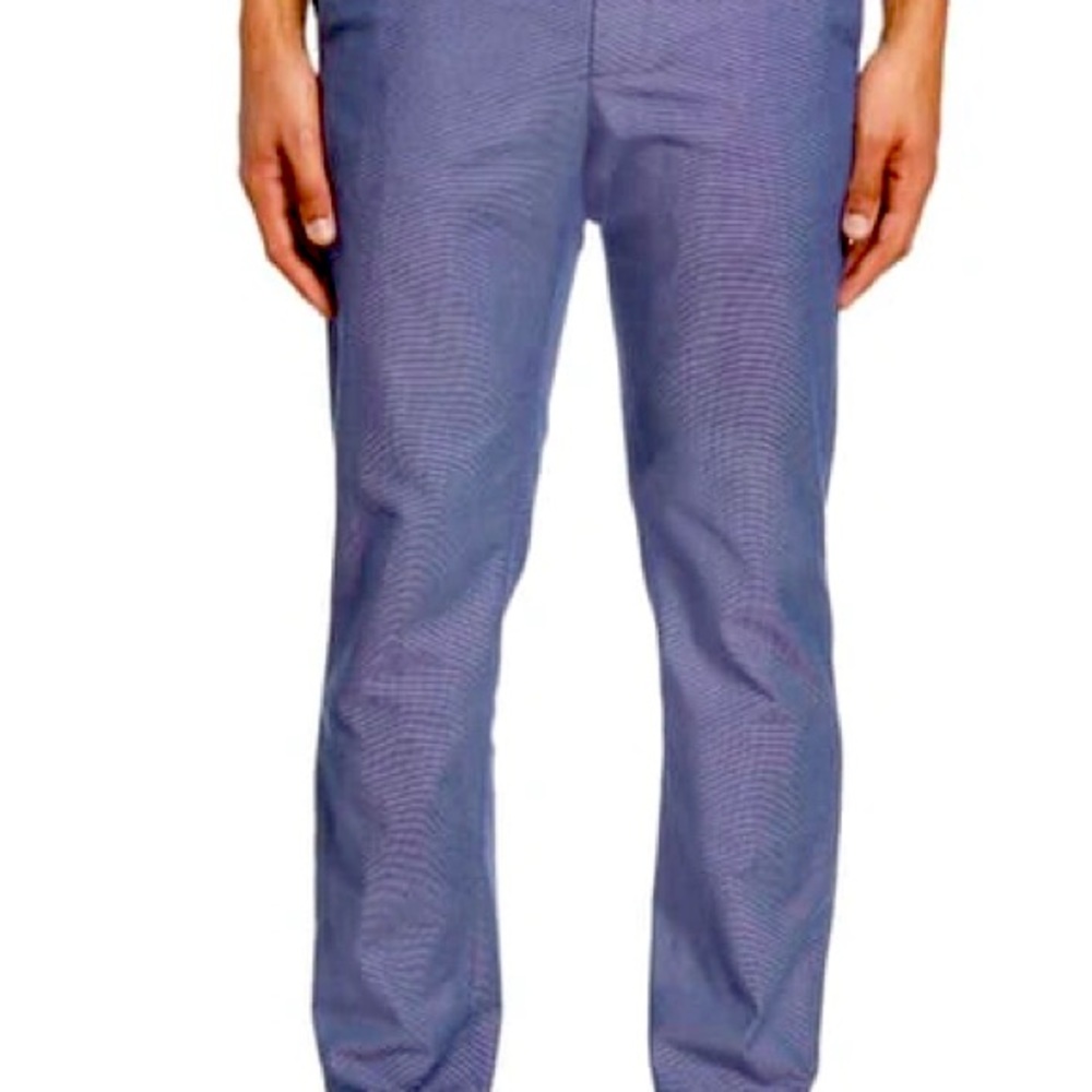 STRETCH WEEKDAY WARRIOR SLIM FIT DRESS PANTS IN BLUE/GREY - 33x32